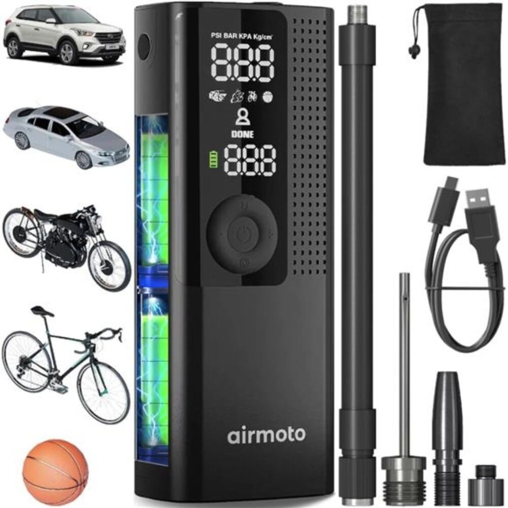 Tire Inflator Portable Air Compressor Pump For Car Tires Digital Pressure Gauge